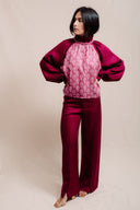 BLOUSE GLOW UP - ROSE & PRUNE