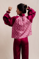 BLOUSE GLOW UP - ROSE & PRUNE