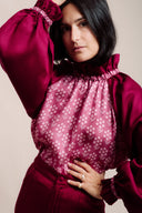 BLOUSE GLOW UP - ROSE & PRUNE