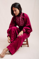 BLOUSE GLOW UP - ROSE & PRUNE