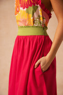 LA JUPE PARMI LES FLEURS - FRAMBOISE