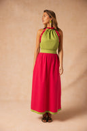 ENSEMBLE DANSE AVEC MOI PARMI LES FLEURS - PISTACHE / FRAMBOISE