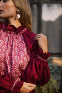 BLOUSE GLOW UP - ROSE & PRUNE